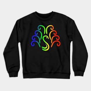 Rainbow Peacock Crewneck Sweatshirt